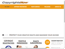 Tablet Screenshot of copyrightsnow.com